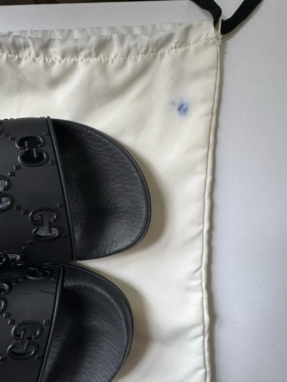 Gucci Black Women's GG Embossed Slide Sandals - Picture 5 of 8